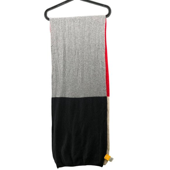 SANTACANA Madrid Merino Wool Cashmere Knit Rectangle Scarf Womens Winter - Picture 3 of 7